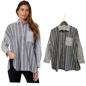 Madewell Womens Size M Oversized Button Up Shirt‎ The Signature Poplin Oversized